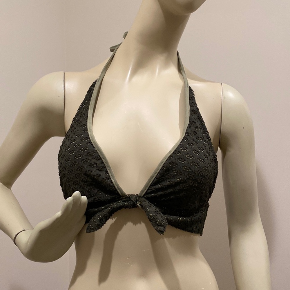 Green eyelet Bikini Top Bathing Small Mossimo